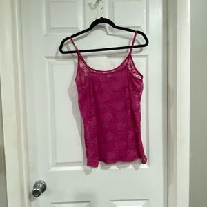 Pink lace cami